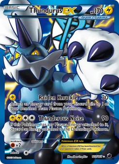 Thundurus-EX card from Plasma Freeze, number 110/116