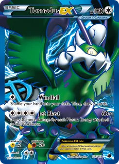 Tornadus-EX card from Plasma Freeze, number 114/116