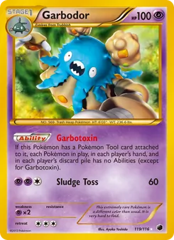 Garbodor card from Plasma Freeze, number 119/116