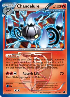 Chandelure card from Plasma Freeze, number 16/116
