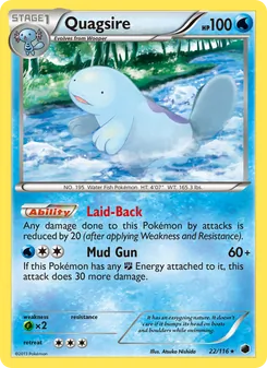 Quagsire card from Plasma Freeze, number 22/116