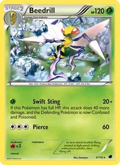 Beedrill card from Plasma Freeze, number 3/116
