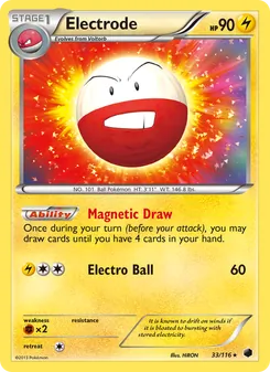 Electrode card from Plasma Freeze, number 33/116