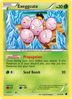 Exeggcute card from Plasma Freeze, number 4/116