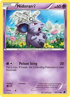 Nidoran♀ card from Plasma Freeze, number 40/116