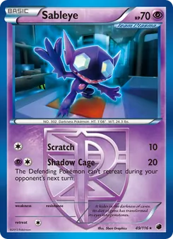 Sableye card from Plasma Freeze, number 49/116