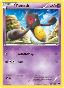 Yamask card from Plasma Freeze, number 55/116