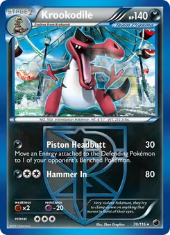 Krookodile card from Plasma Freeze, number 70/116