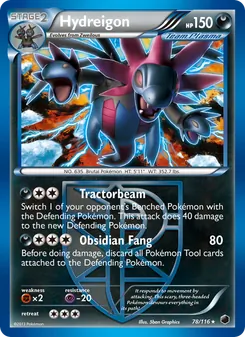 Hydreigon card from Plasma Freeze, number 78/116