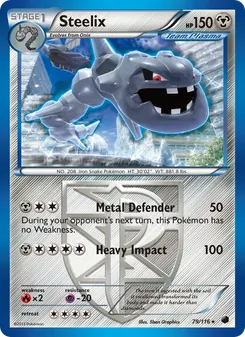 Steelix card from Plasma Freeze, number 79/116