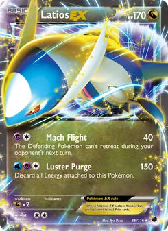 Latios-EX card from Plasma Freeze, number 86/116