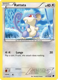 Rattata card from Plasma Freeze, number 87/116