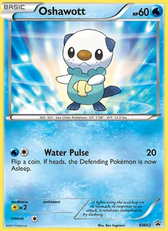 Oshawott card from BW Black Star Promos, number BW03/101