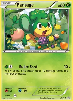 Kaart Pansage uit BW Black Star Promos, nummer BW14/101