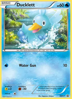 Ducklett card from BW Black Star Promos, number BW17/101