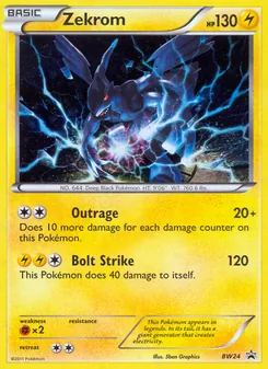 Kaart Zekrom uit BW Black Star Promos, nummer BW24/101