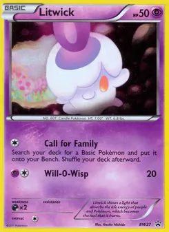 Kaart Litwick uit BW Black Star Promos, nummer BW27/101
