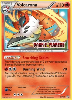 Kaart Volcarona uit BW Black Star Promos, nummer BW40/101