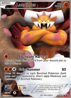 Landorus card from BW Black Star Promos, number BW43/101