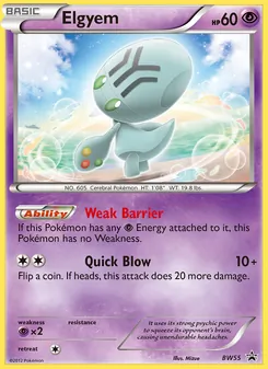 Elgyem card from BW Black Star Promos, number BW55/101