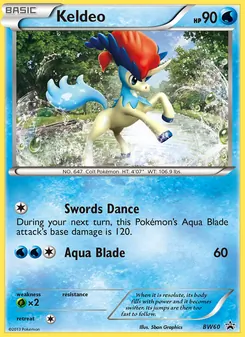 Kaart Keldeo uit BW Black Star Promos, nummer BW60/101