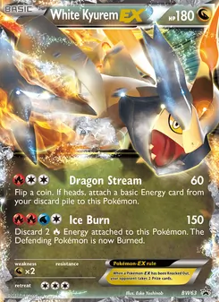 Kaart White Kyurem-EX uit BW Black Star Promos, nummer BW63/101