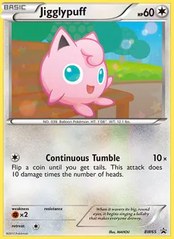 Kaart Jigglypuff uit BW Black Star Promos, nummer BW65/101