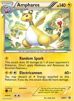Kaart Ampharos uit BW Black Star Promos, nummer BW67/101