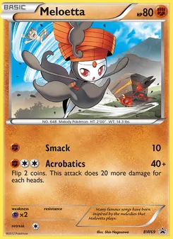 Kaart Meloetta uit BW Black Star Promos, nummer BW69/101
