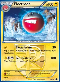 Kaart Electrode uit BW Black Star Promos, nummer BW76/101