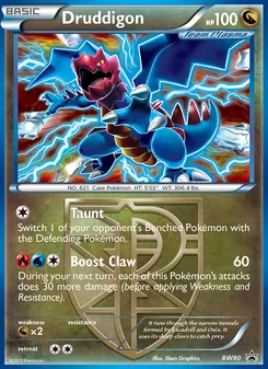 Druddigon card from BW Black Star Promos, number BW80/101