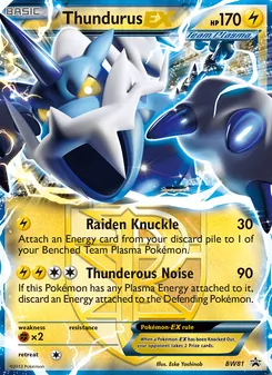 Kaart Thundurus-EX uit BW Black Star Promos, nummer BW81/101