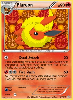 Kaart Flareon uit BW Black Star Promos, nummer BW88/101