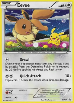 Kaart Eevee uit BW Black Star Promos, nummer BW97/101