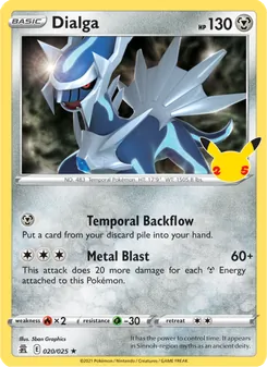Dialga card from Celebrations, number 20/25