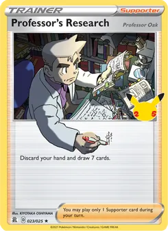 Professor's Research (Professor Oak) card from Celebrations, number 23/25