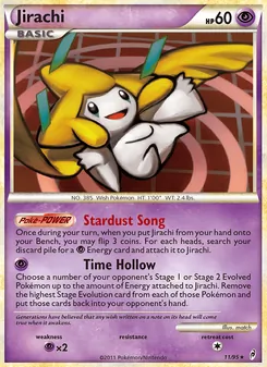 Jirachi card from Call of Legends, number 11/95