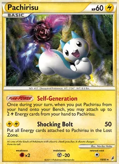 Pachirisu card from Call of Legends, number 18/95