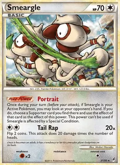 Smeargle card from Call of Legends, number 21/95