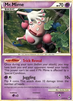 Mr. Mime card from Call of Legends, number 29/95