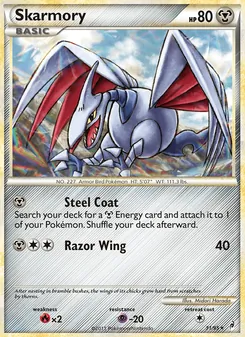 Skarmory card from Call of Legends, number 31/95