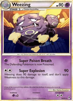 Weezing card from Call of Legends, number 38/95