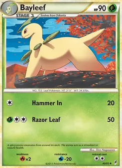 Bayleef card from Call of Legends, number 40/95