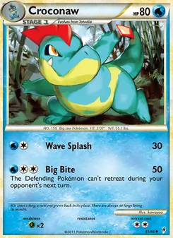 Croconaw card from Call of Legends, number 41/95
