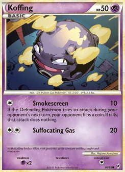 Koffing card from Call of Legends, number 60/95