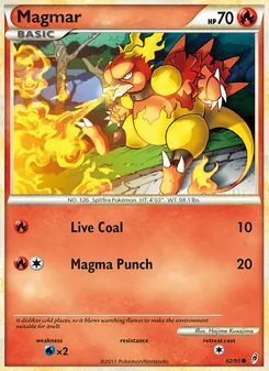 Magmar card from Call of Legends, number 62/95