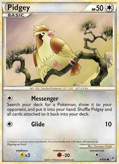Pidgey card from Call of Legends, number 67/95