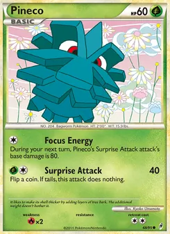 Pineco card from Call of Legends, number 68/95