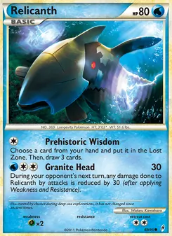 Relicanth card from Call of Legends, number 69/95