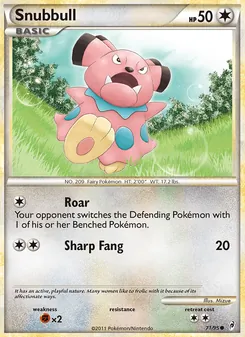 Snubbull card from Call of Legends, number 71/95